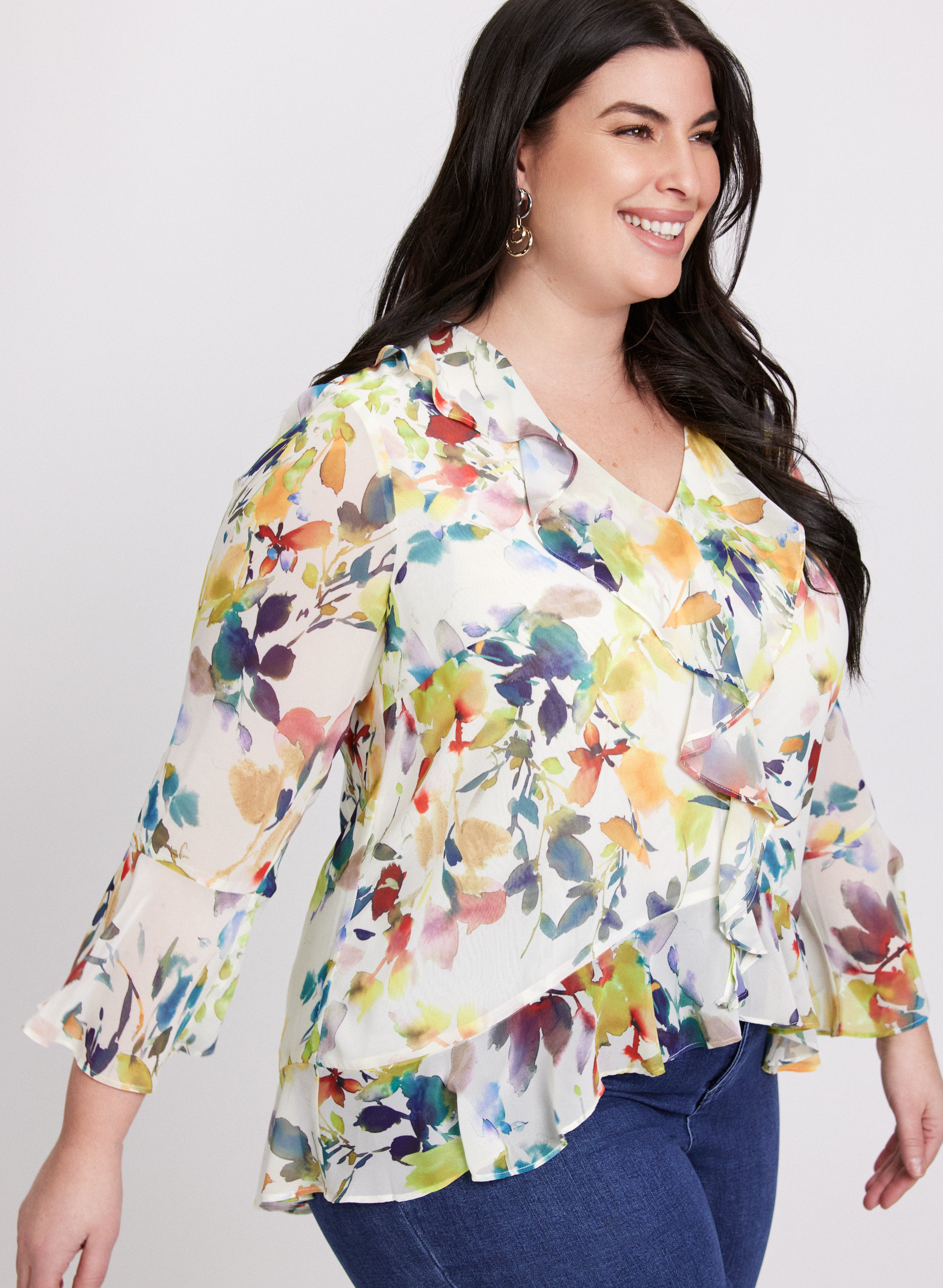 Floral Print Blouse Women's Fashion - Elegant Floral Top for Spring Summer Casual Wear | Perfect for Office, Dating & Vacation Outfits