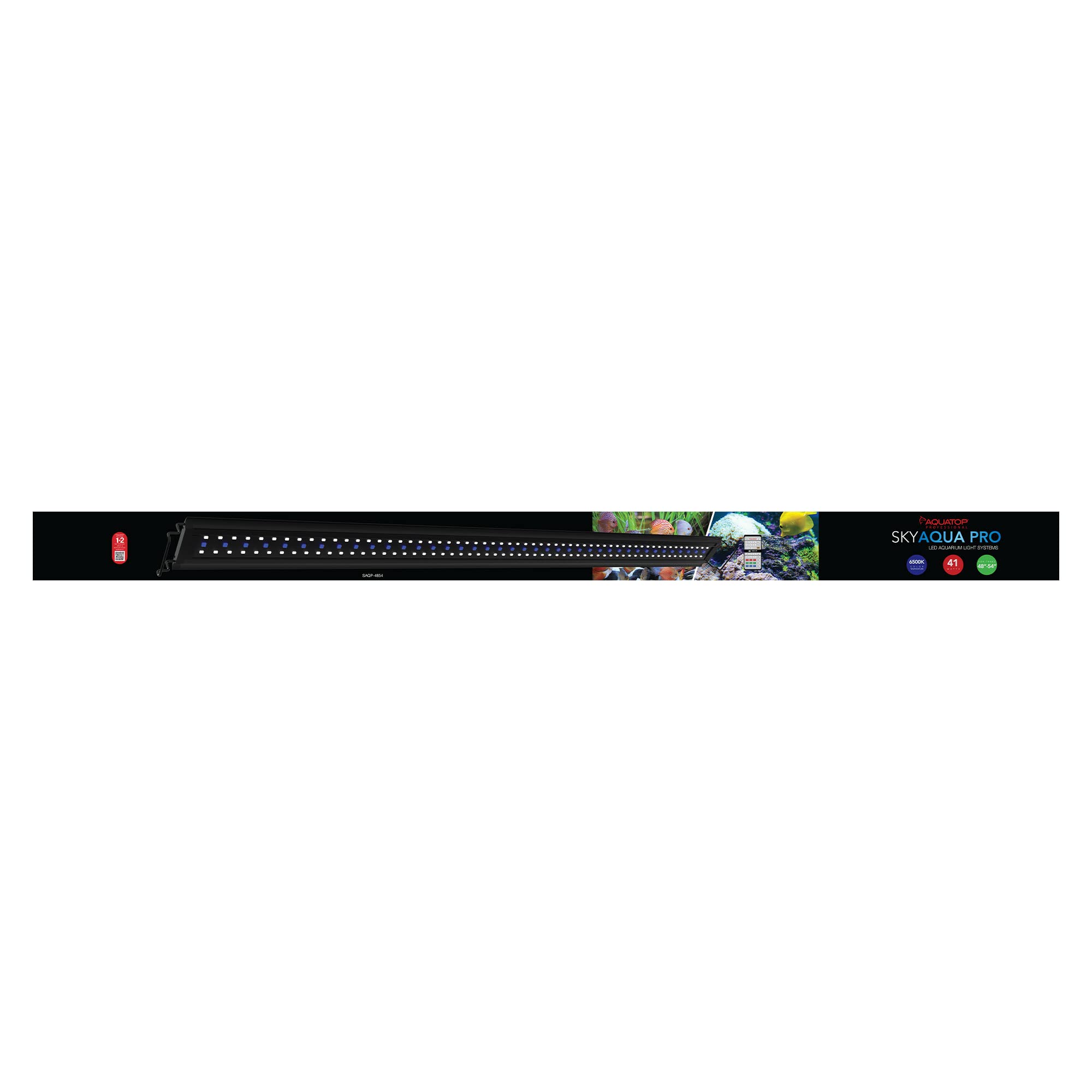 Aquatop SkyAqua Pro LED Aquarium Light 48-54 Inch, 6500K Full Spectrum with Remote - Fish Tank Lighting for Freshwater & Saltwater Aquariums, UL/CSA Certified, Natural Sunlight Effect - Perfect for Coral Growth and Planted Tanks