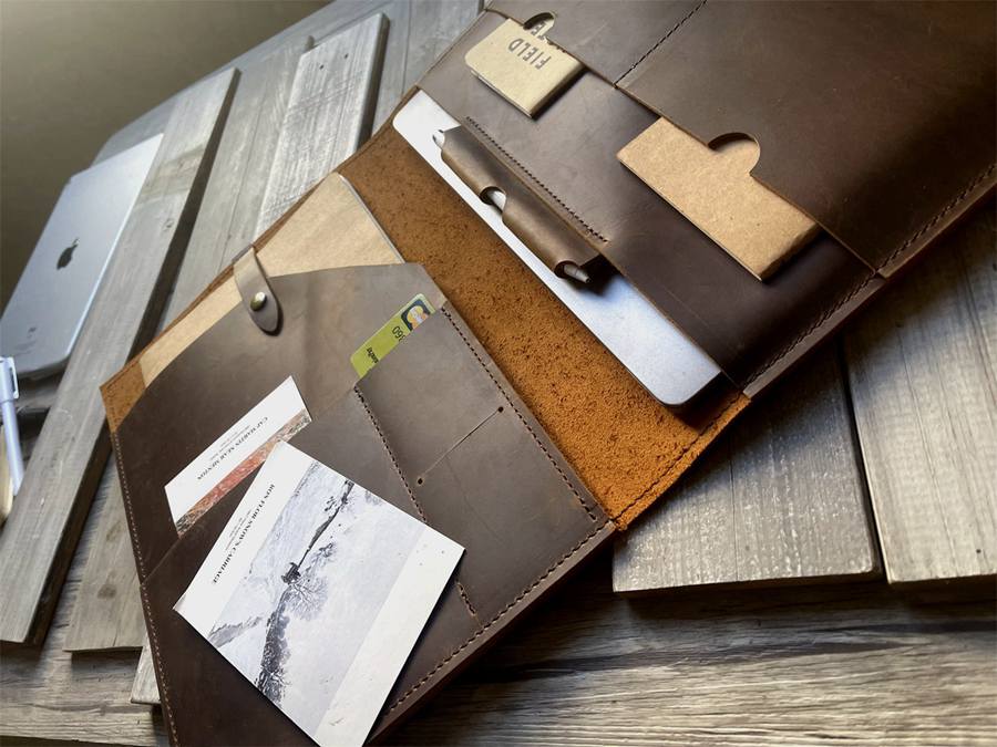 Premium Genuine Leather Sleeve Case for MacBook Pro 13 Inch - Slim Protective Laptop Cover with Soft Interior Lining | Perfect for Business Travel, Coffee Shops & College Campus Use