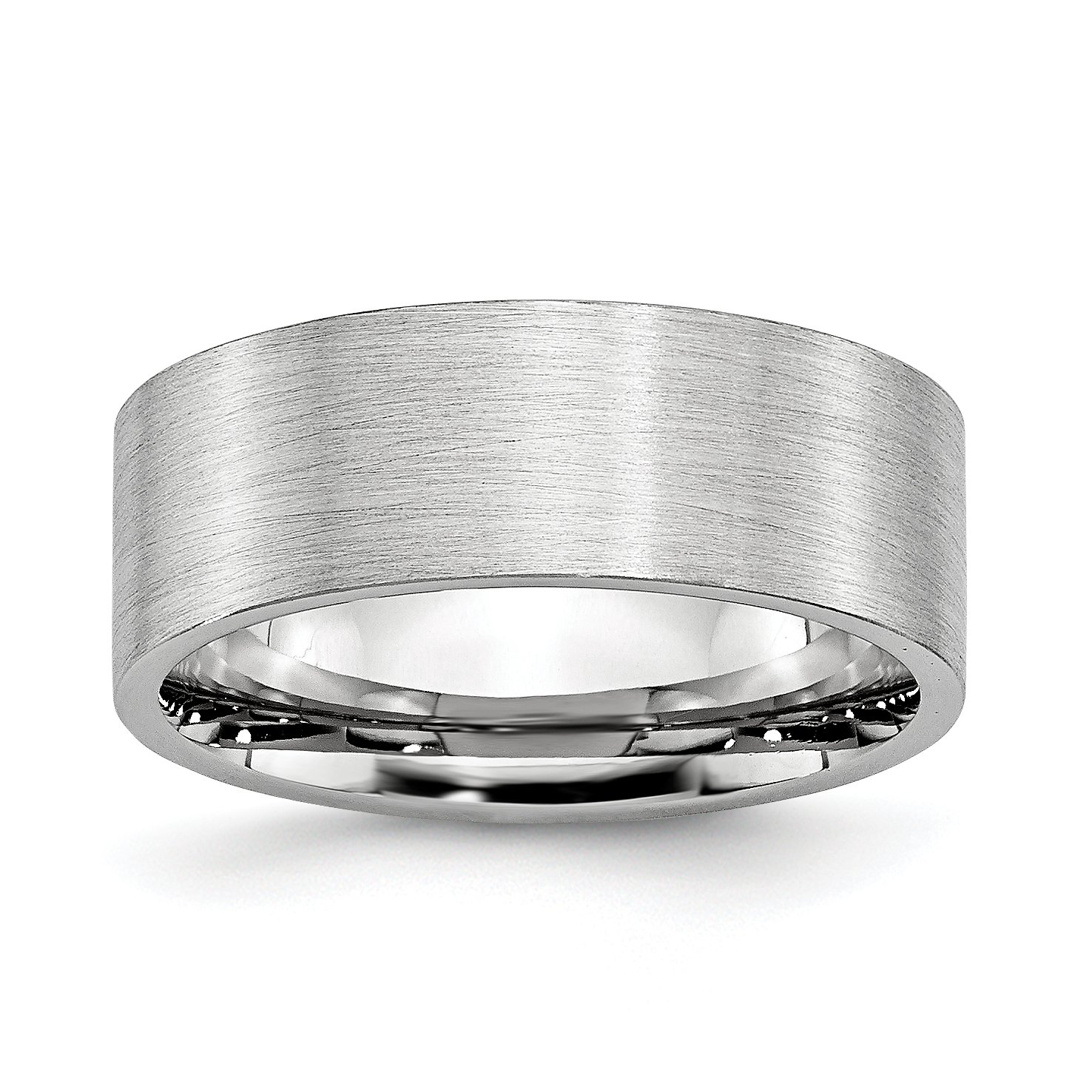 8mm Cobalt Flat Satin Wedding Band Ring for Men - Perfect for Weddings, Anniversaries & Everyday Wear