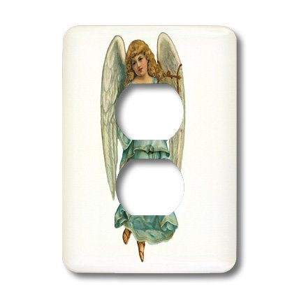 3D Rose Angel in Blue Plug Outlet Cover - Decorative Electrical Safety Cover for Home, Nursery, Kids Room & Office (Set of 6) | Wall Socket Protector & Baby Proofing Solution