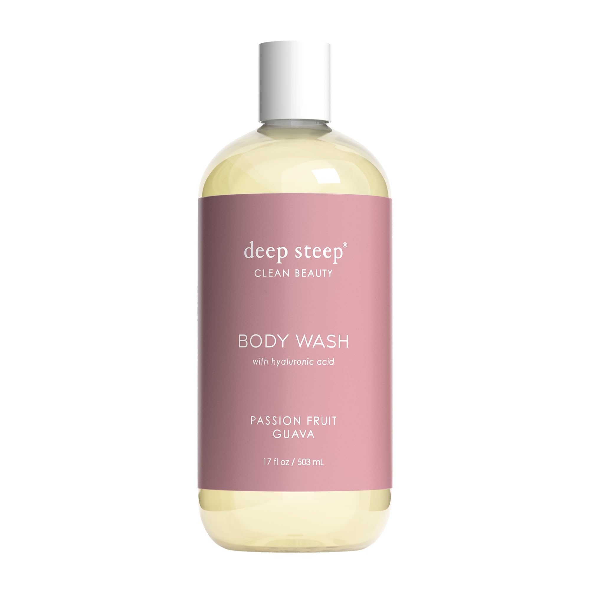 Deep Steep Body Wash - Passion Fruit Guava Scent, 17oz | Moisturizing & Hydrating Shower Gel for Dry Skin | Perfect for Daily Use & Spa Day at Home