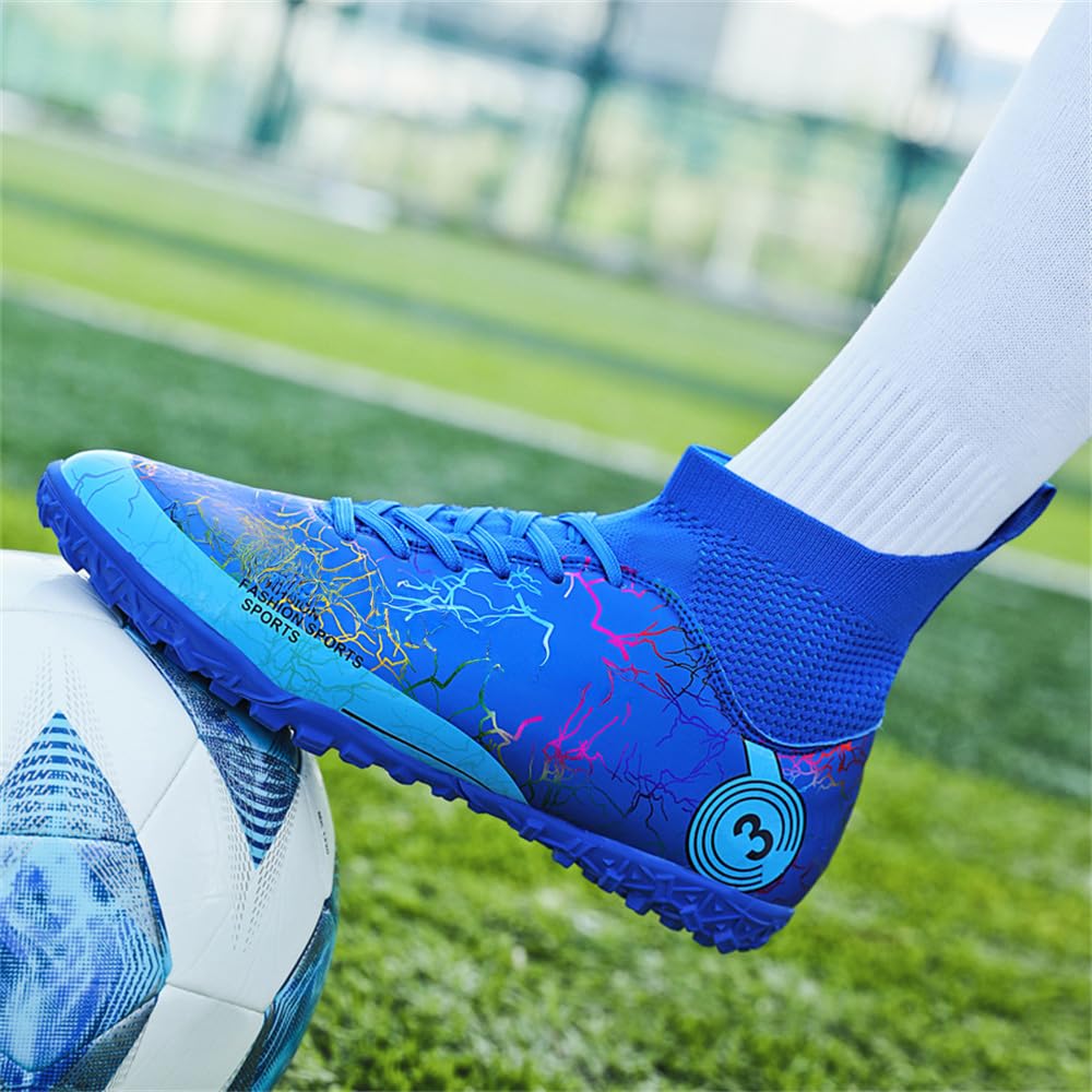 Youth Soccer Shoes for Boys & Girls - Firm Ground Athletic Turf Shoes for Outdoor Training & Matches
