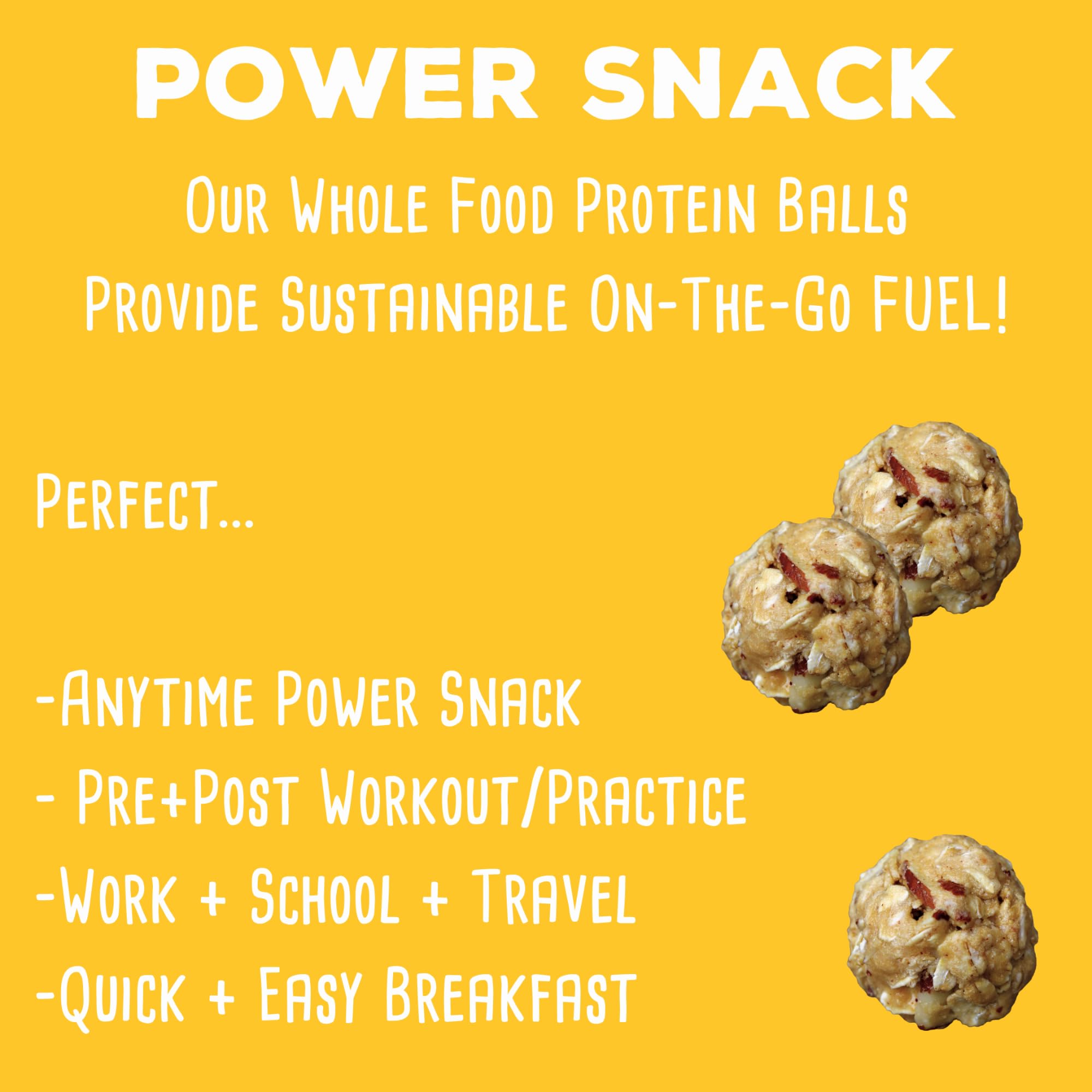 SimplyFUEL Whole Food Protein Balls with Probiotics - Peanut Butter Honey Almond Snacks - 8g Protein, Gluten Free Energy Balls (12 Pack) - Healthy On-the-Go Snack for Workouts, Hiking & Office Breaks