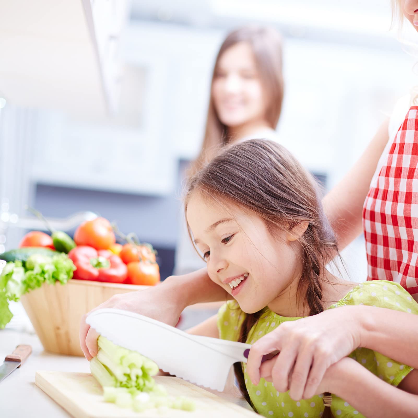11-Piece Kids Cooking Knife Set - Safe Nylon Knives for Real Food Prep - Perfect for Fruits, Bread & Vegetables - Ideal Christmas Gift for Boys & Girls Ages 3-8 - Encourage Little Chefs in the Kitchen