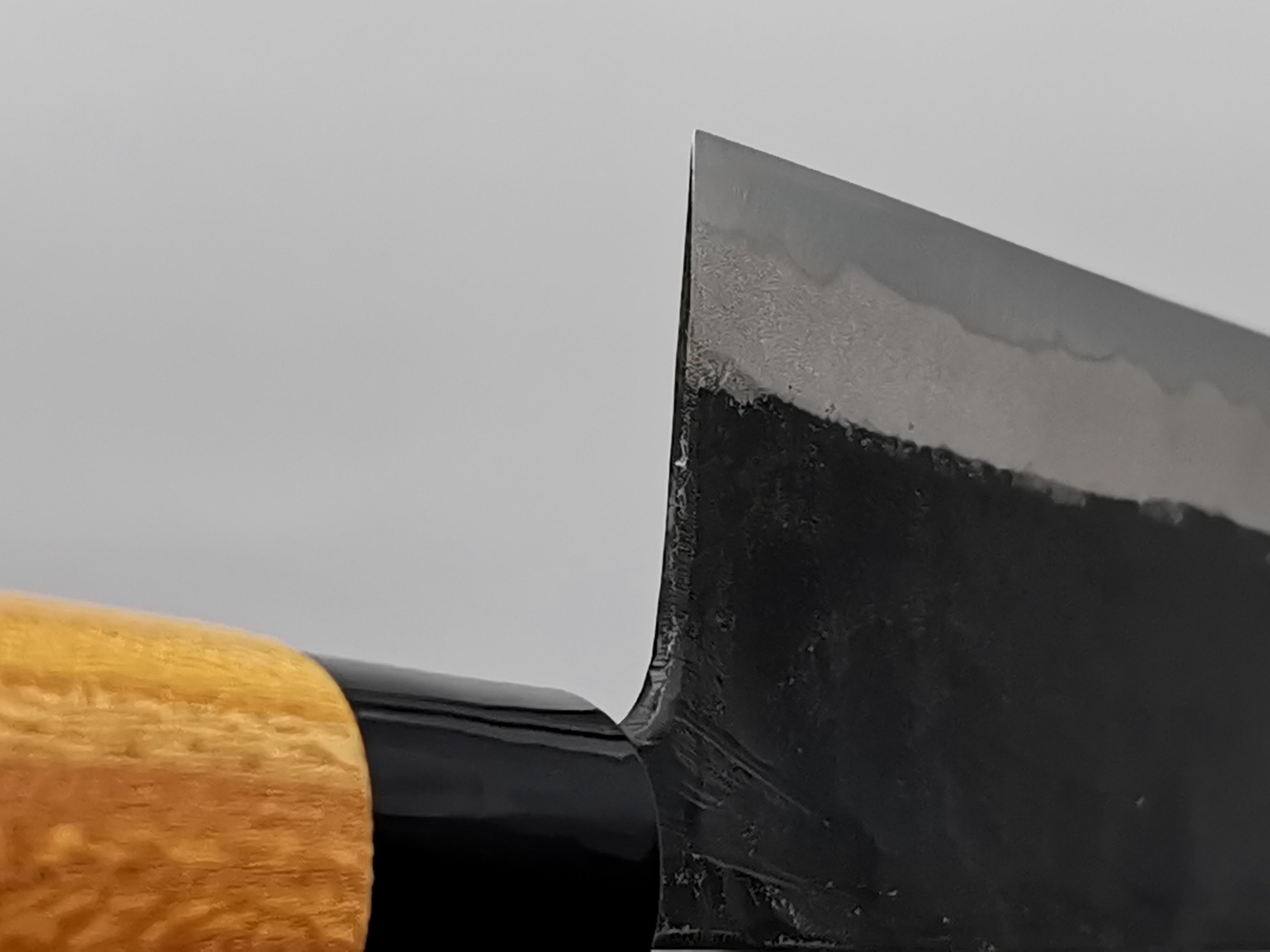 Premium Japanese Aogami Kurouchi Nakiri Knife by Kyohei Shindo - High Carbon Steel Kitchen Knife for Professional Chefs & Home Cooking - Perfect for Slicing Vegetables, Herbs & Sushi Prep