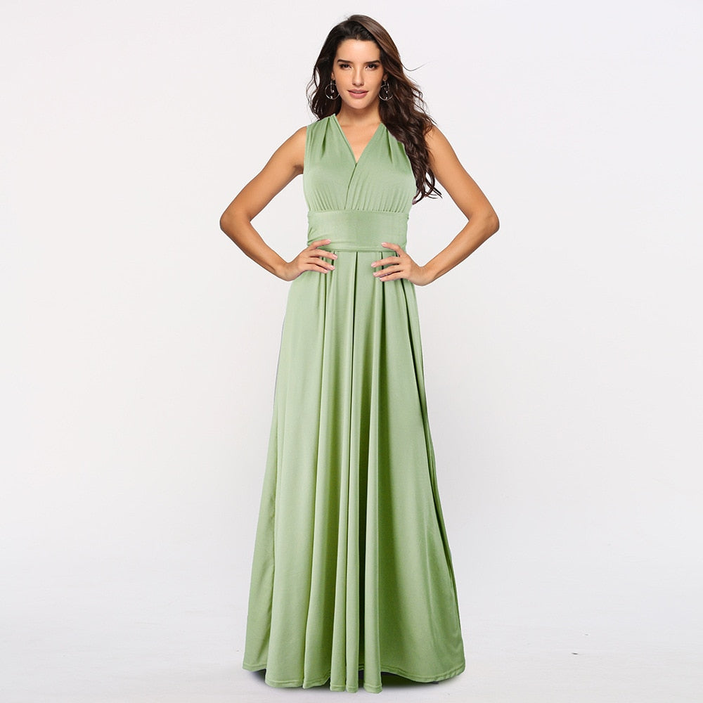 Boho Convertible Maxi Dress for Women - Versatile Summer Beach & Club Wear