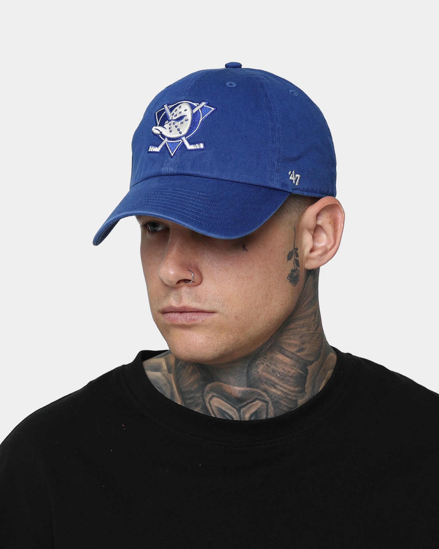 47 Brand Anaheim Ducks 'Classic Royal' Adjustable Strapback Hat - Royal Blue/Natural - Official NHL Licensed Snapback for Men & Women - Perfect for Game Day, Sports Events & Casual Wear