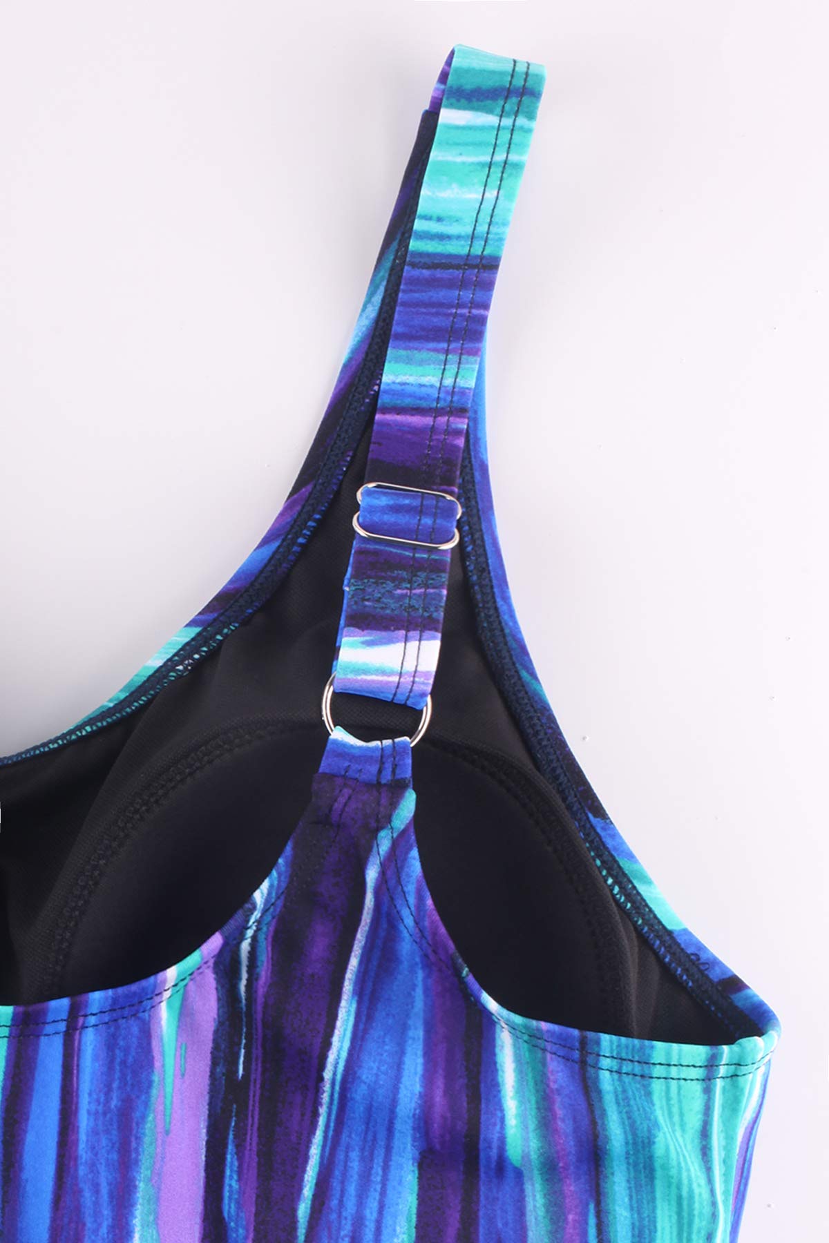 JINXUEER Plus Size Women's Athletic Tankini Swimsuit Top - Breathable Swimwear for Curvy Women | Perfect for Beach, Pool & Water Sports