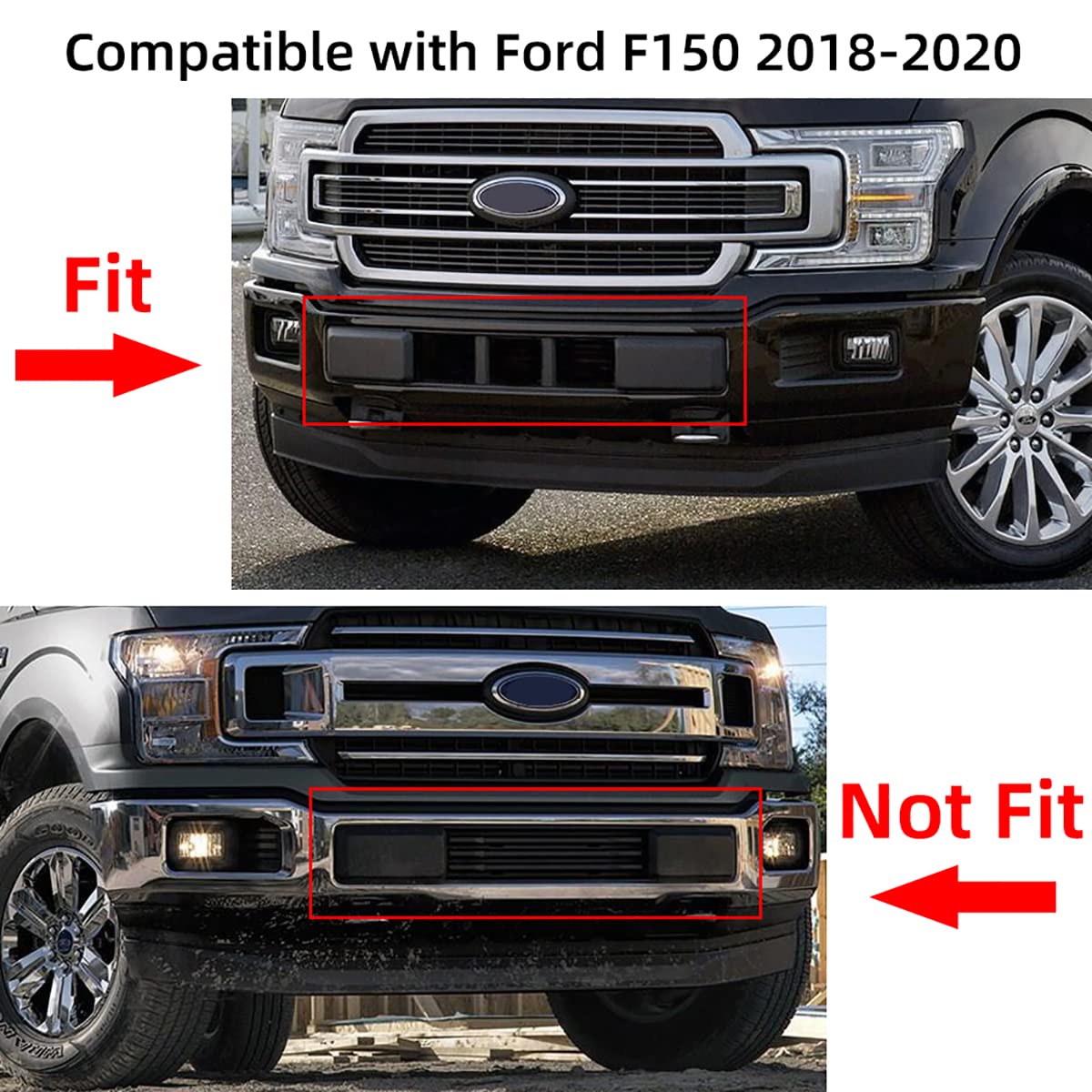 Ford F150 Front License Plate Mounting Kit - Compatible with 2018 2019 2020 Models | Durable License Plate Bracket Holder Replacement | Perfect for Street Legal Compliance & Custom Car Accessories (Pack of 1) | Ideal for Daily Driving & Vehicle Registration Requirements