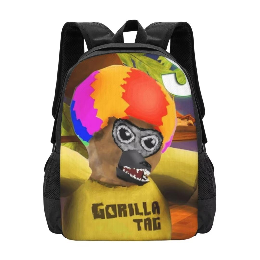 Lightweight Large Capacity Gorilla Tag Backpack - Cute Monkey Design Travel Laptop Backpack for Gamers & Students | Perfect for School, Work, Travel & Gaming Conventions