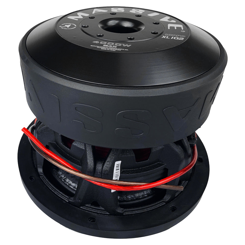 HIPPO XL102 10-Inch 2000 Watts RMS Dual 2 Ohm 3 Voice Coil Mega Subwoofer - Powerful Bass for Car Audio & Home Theater Systems
