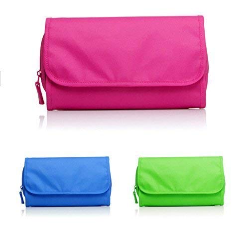 Kthree Travel Cosmetic Bag - Foldable Hanging Makeup Organizer Case, Toiletry Pouch for Women | Perfect for Travel, Gym, Camping & Home Bathroom Storage