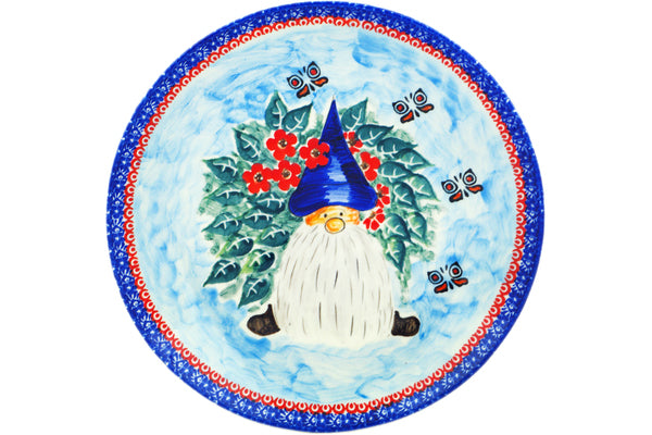 10-Inch Ceramic Dinner Plate Set with Garden Gnome Design - Perfect for Outdoor Dining, Picnics & Themed Parties