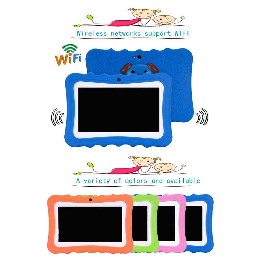 TYREE 7 Inch Android Tablet PC with Dual Camera, WiFi, 32GB Storage - Perfect for Online Learning, Gaming & Entertainment - Ideal Gift for Kids & Students (Blue)
