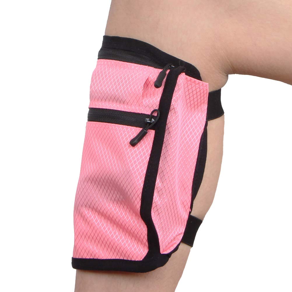 On-the-Go Leg Phone Holder for Running, Hiking & Equestrian Sports - Adjustable Calf Pouch for Smartphones - Perfect for Runners, Cyclists & Outdoor Activities (Pink)