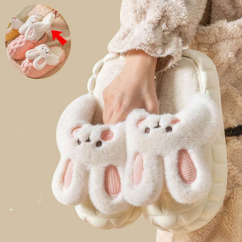 Soft Fluffy Plush Bunny Slippers for Women - Cozy Indoor House Shoes with Non-Slip Sole | Perfect Gift for Christmas, Birthday & Relaxing at Home