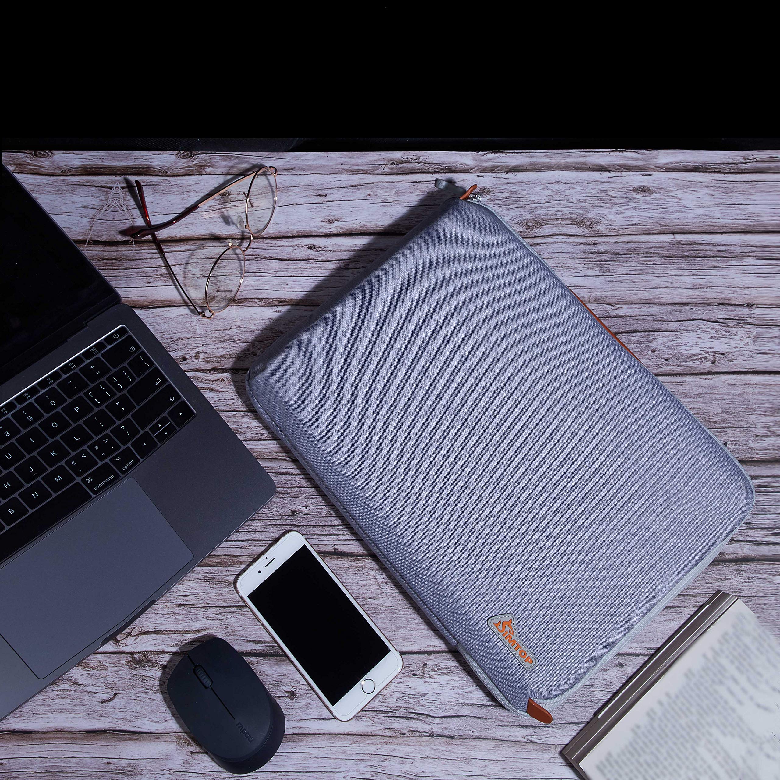 13.3 Inch Laptop Sleeve Case for MacBook Pro & Air - Water-Resistant YKK Zipper Bag with Soft Polyester Fabric - Perfect for Travel, Work & School Protection