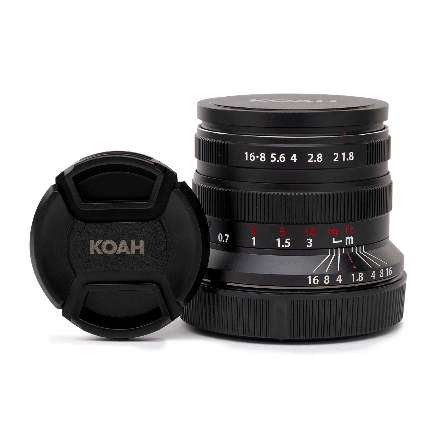 Koah Artisans Series 55mm f/1.8 Large Aperture Manual Focus Lens for Canon RF Mount - Black | Perfect for Portrait, Street & Low Light Photography