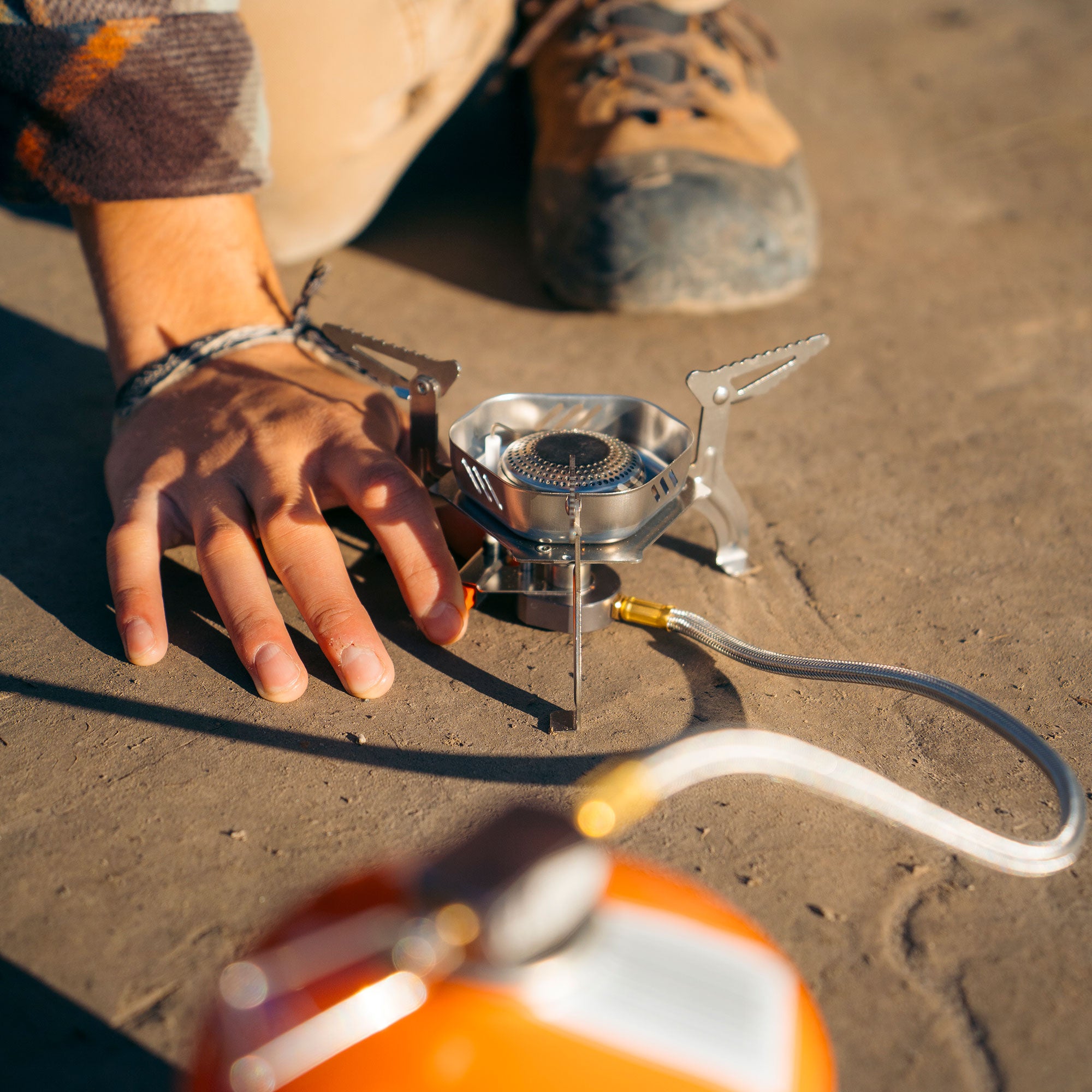 Portable Glacier Remote Stove - Lightweight Camping Stove for Backpacking, Hiking & Outdoor Cooking - Perfect for Camping Trips, Picnics & Emergency Preparedness