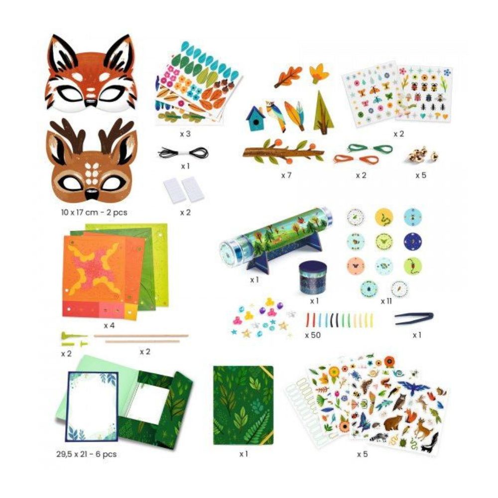 DIY Nature Craft Kit for Kids - Djeco Multi-Activity Art Set with Creative Projects for Home & Classroom Fun