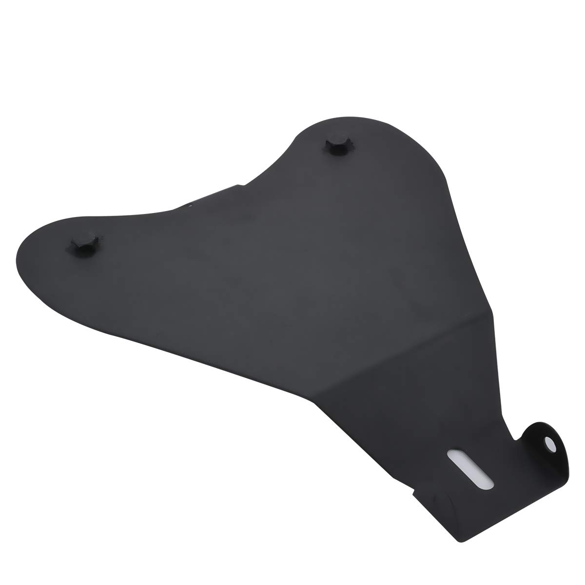 Heavy Duty Black Steel Motorcycle Solo Seat Baseplate Pan Bracket with Mounting Kits - Compatible with Harley Sportster 883 1200, Chopper & Bobber (1 Set) - Perfect for Custom Bike Builds and Seat Upgrades