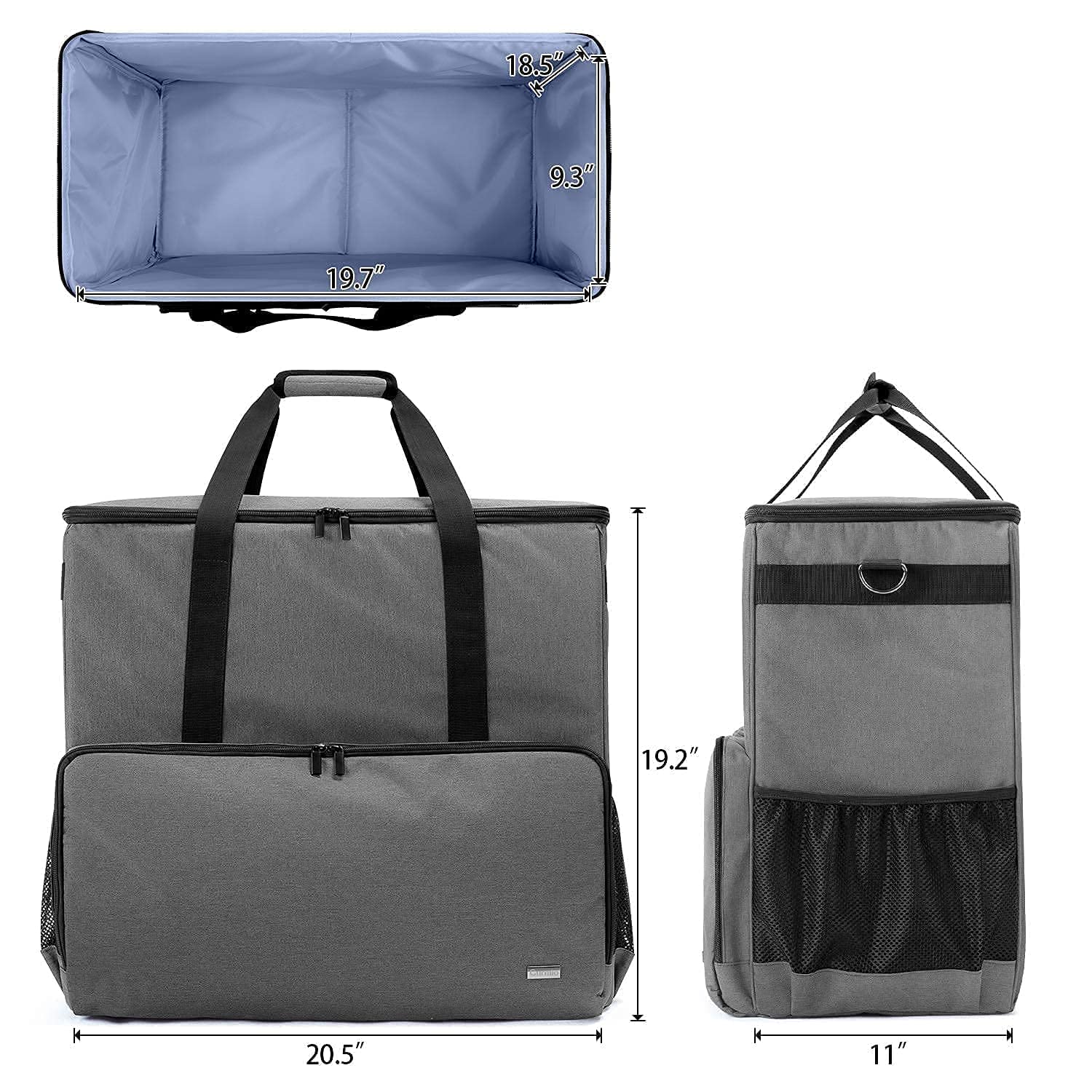 CURMIO Single & Double Layer Desktop Computer Travel Bag for PC Tower Case - Fits Keyboard, Cables & Mouse | Portable Protection for Office, Gaming & Business Travel