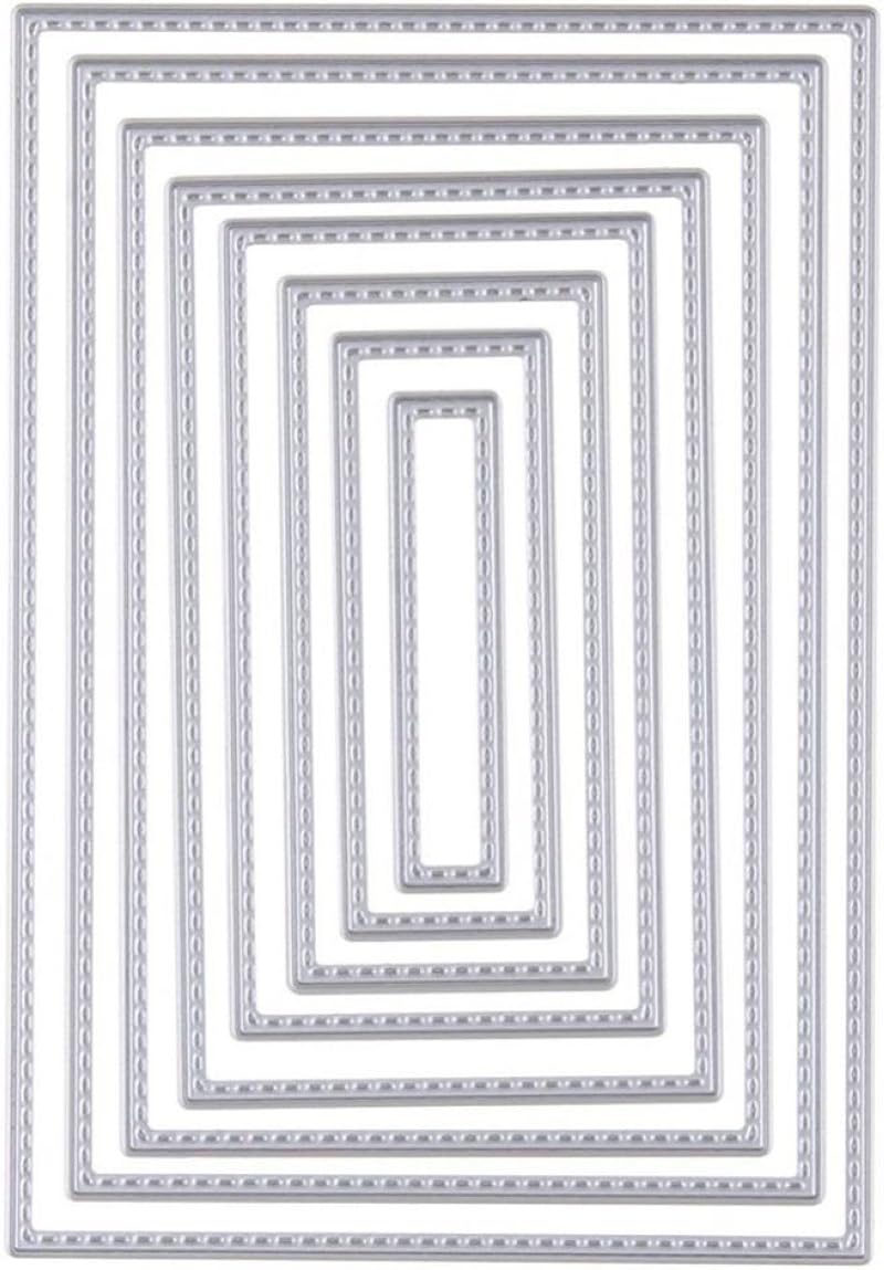 8Pcs Rectangle Cutting Dies for DIY Scrapbooking, Card Making, Paper Crafts - Embossing Tool Set for Albums, Invitations, Home Decor & Gift Wrapping