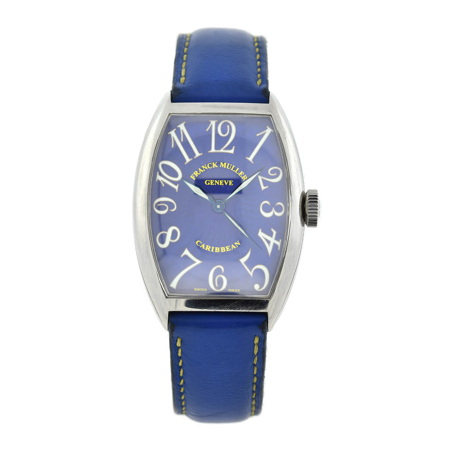 FRANCK MULLER Caribbean 5850 Men's Luxury Automatic Watch - Stainless Steel Case & Bracelet - Water Resistant - Perfect for Diving, Business & Formal Occasions