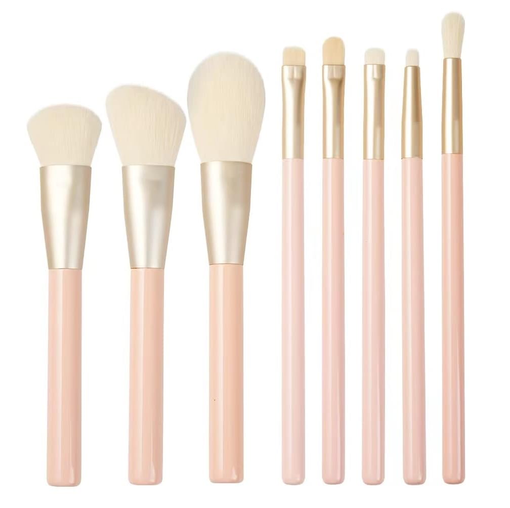 Professional 8-Piece Makeup Brush Set for Foundation, Blush, Eyeshadow, Eyeliner & Brows | Soft Synthetic Hair Cosmetic Brushes | Perfect for Travel & Everyday Makeup Application