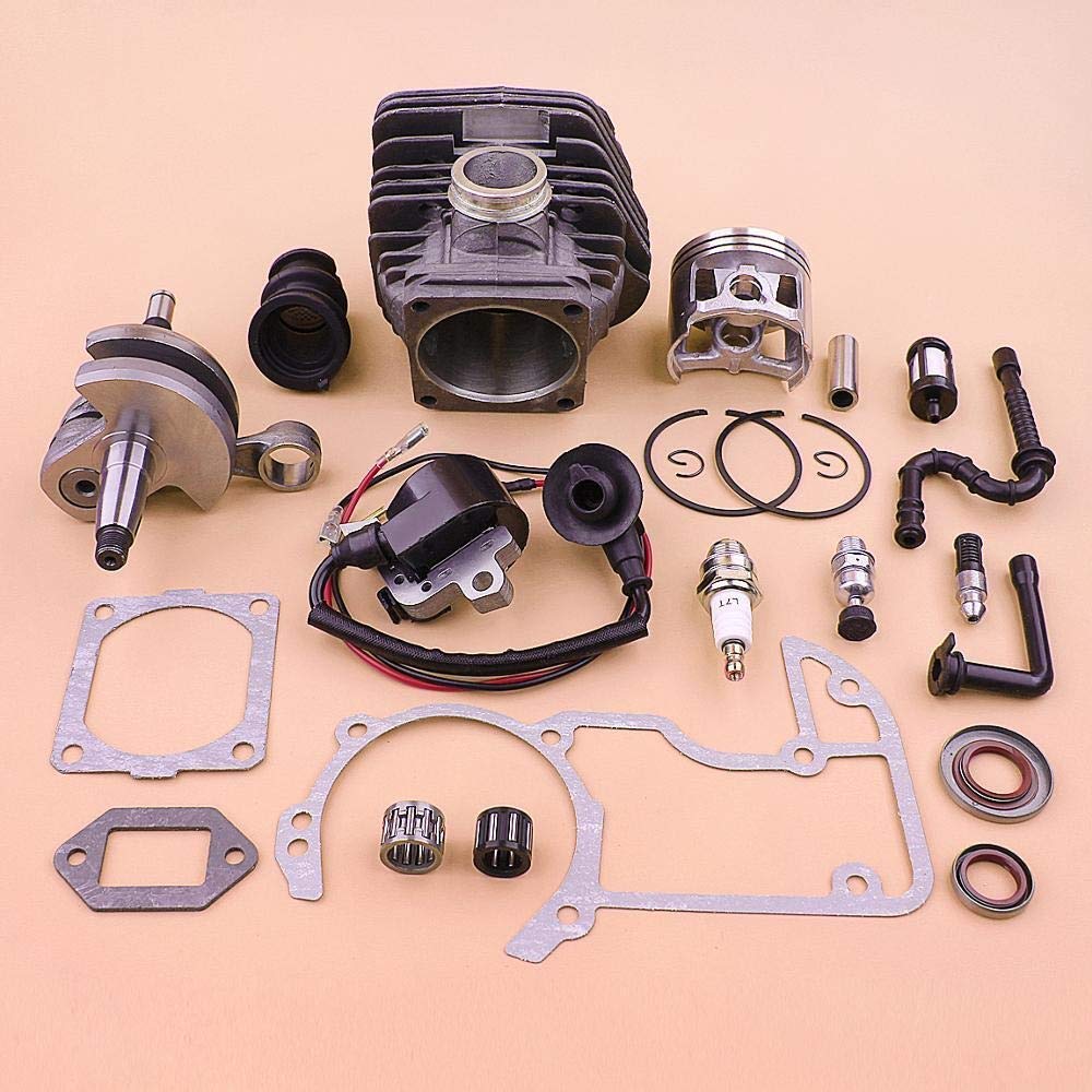 Stihl MS660 54mm Piston Crankshaft Ignition Coil Kit with Gasket Fuel Oil Filter Hose - Compatible with Stihl MS660 066 Chainsaw - Perfect for Engine Repair & Maintenance