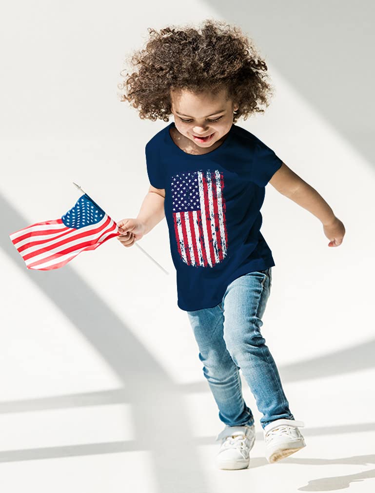Patriotic USA Flag T-Shirt for Boys & Toddlers - Red White Blue American Memorial Day & 4th of July Shirt - Perfect for Independence Day Celebrations, BBQ Parties & Family Gatherings