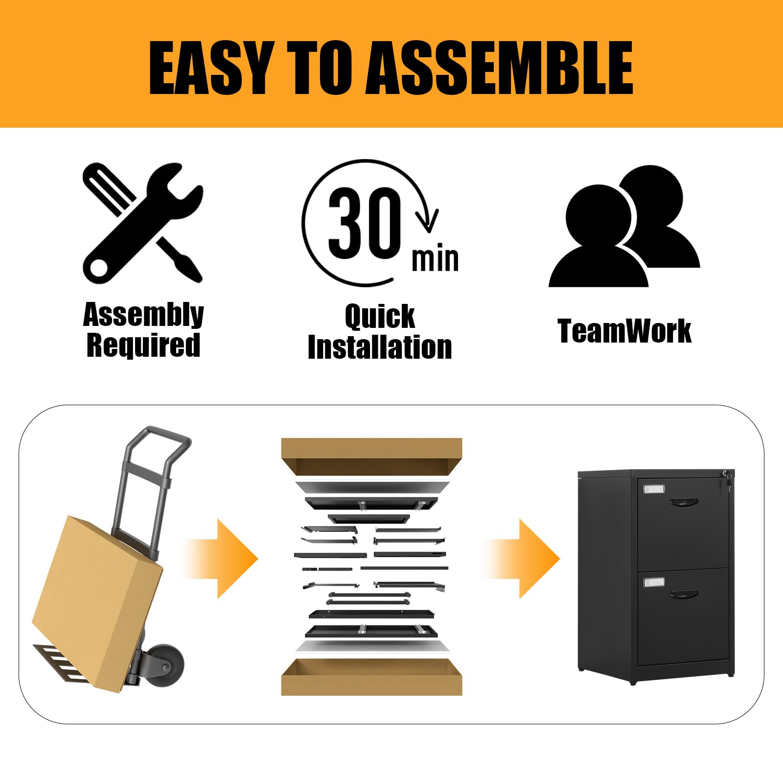 2-Drawer Locking File Cabinet - 18