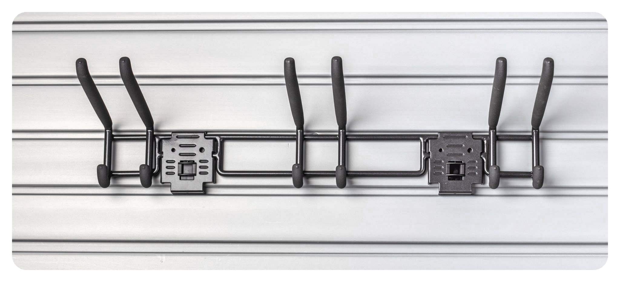 Heavy Duty Lawn and Garden Accessory Kit with Locking Hook Brackets - Perfect for Organizing Tools, Hoses & Outdoor Equipment in Sheds, Garages & Backyards