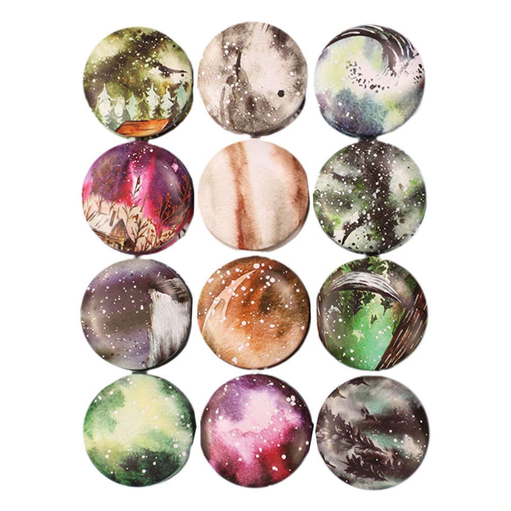Milisten 12-Piece Round Metal Tins Set - Empty Airtight Storage Containers for DIY Candles, Lip Balm, Cosmetics, Candy & Cookie Storage | Travel-Friendly Metal Jars for Crafts, Pills & Ink Organization