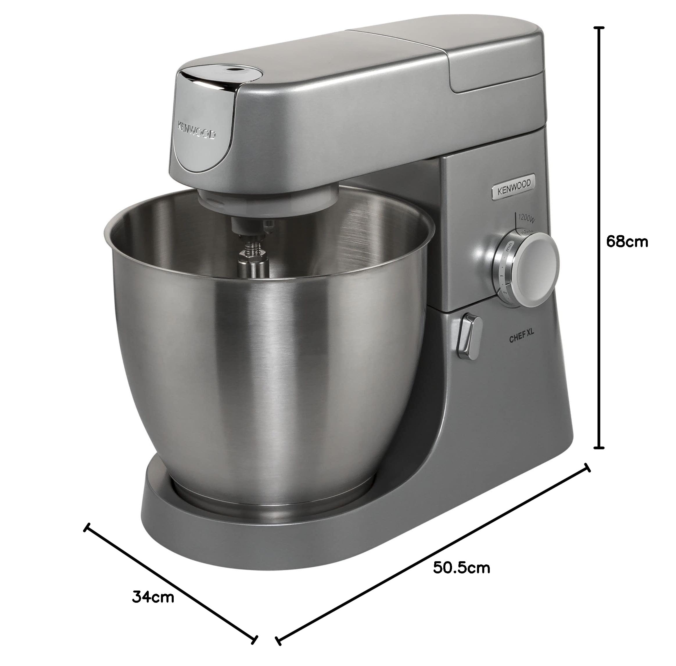 KENWOOD KVL4170S Chef XL 6.7L Stand Mixer with Metal Chopper - Silver | Professional Baking & Cooking Appliance for Home Bakers & Chefs | Perfect for Kneading Dough, Mixing Batters & Food Preparation