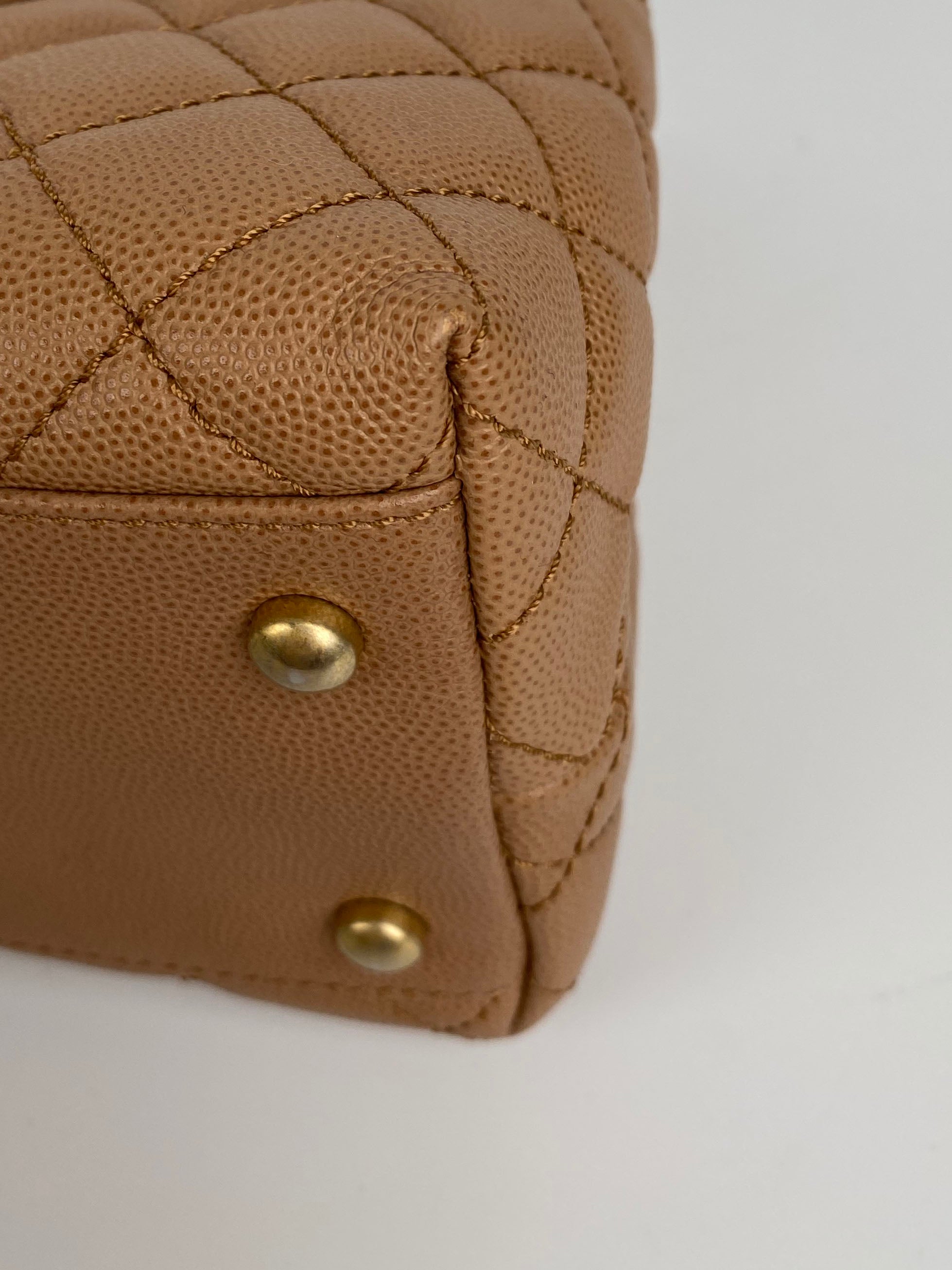 Chanel Large Beige Coco Lizard Handle Bag - Luxury Designer Handbag for Women, Perfect for Parties, Weddings & Special Occasions