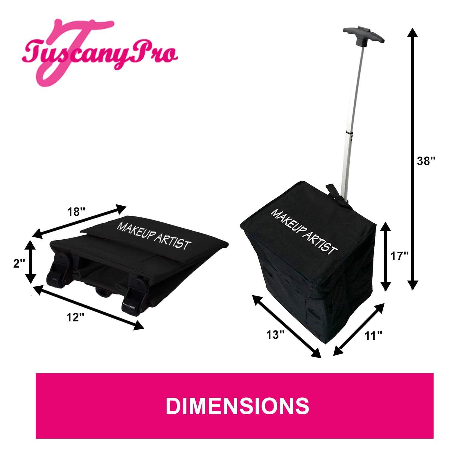 Portable Makeup Chair with Storage & Light - Salon & Film Set Essential