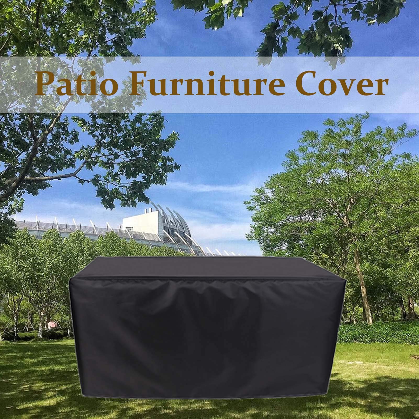 Heavy Duty 420D Oxford Polyester Outdoor Furniture Cover 118x98x35 Inches - Waterproof, UV Resistant, Tear-Resistant Patio Table Cover for Garden, Deck, Backyard - Perfect for All Weather Protection