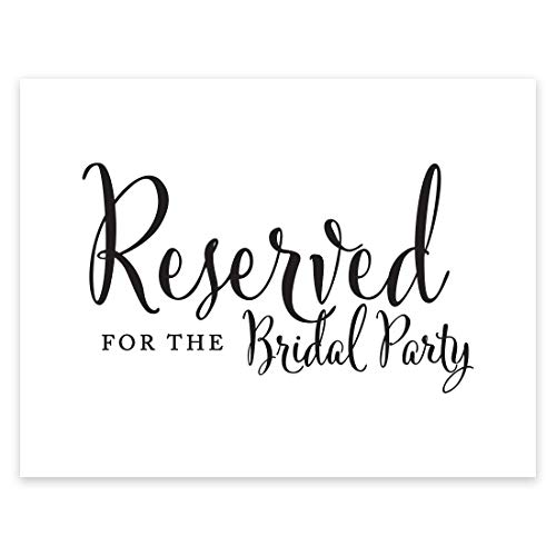 Reserved for Bridal Party