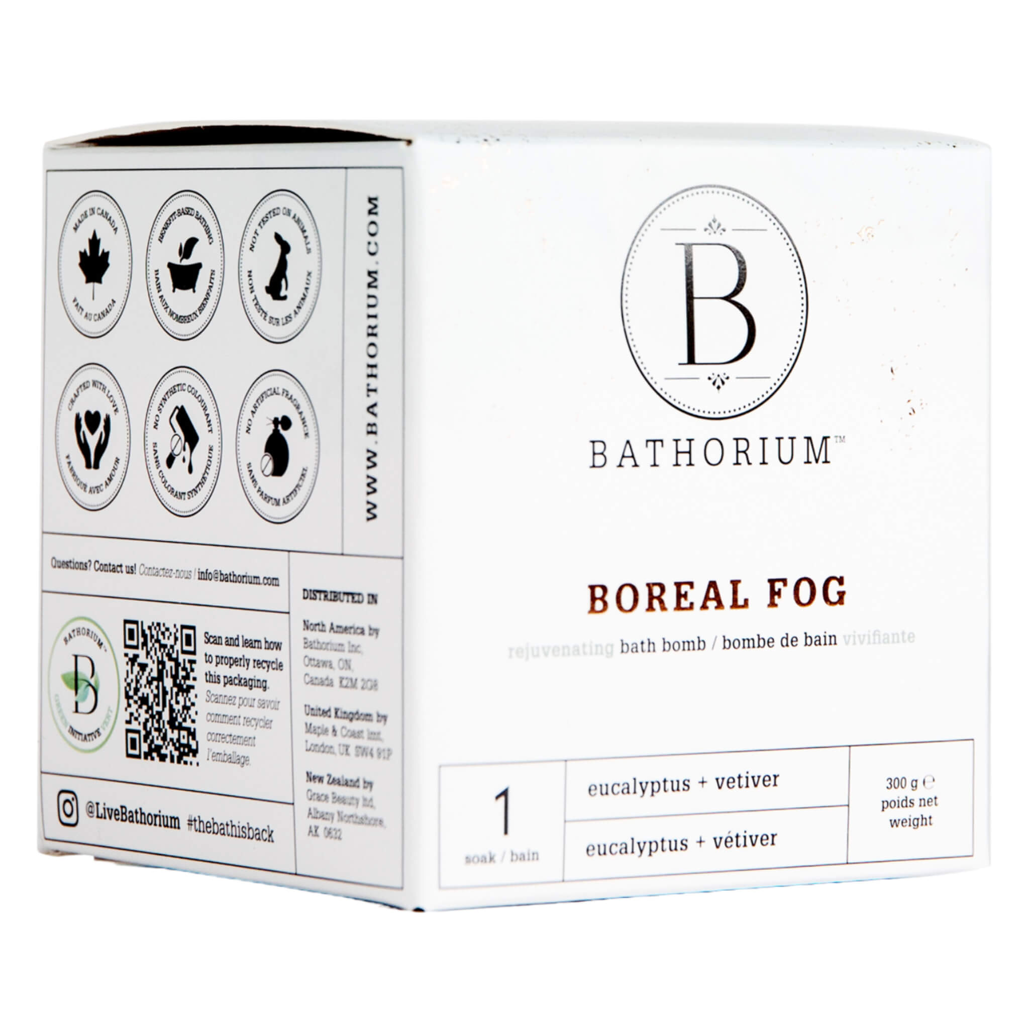 Boreal Fog Bath Bomb - Relaxing Aromatherapy for Stress Relief & Self-Care | Perfect for Spa Nights, Gift Sets & Luxury Bath Time