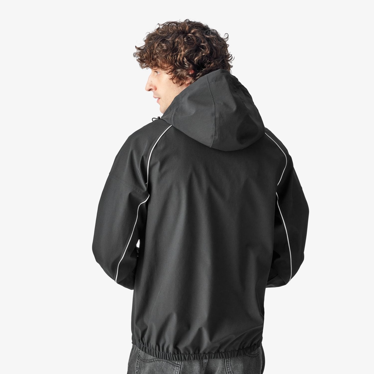 Mercury Windcheater Jacket - Lightweight Waterproof Windbreaker for Men & Women | Black/White | Perfect for Hiking, Running & Outdoor Adventures