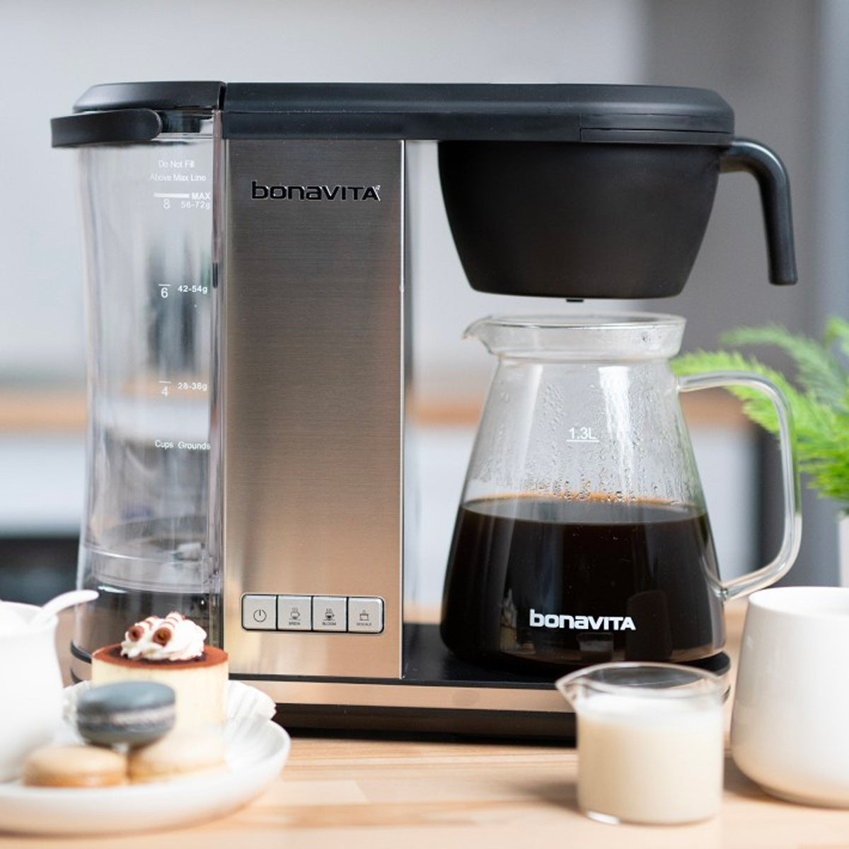 Bonavita BV2201GS 8 Cup Coffee Maker with Glass Carafe - Perfect for Home, Office & Specialty Coffee Brewing