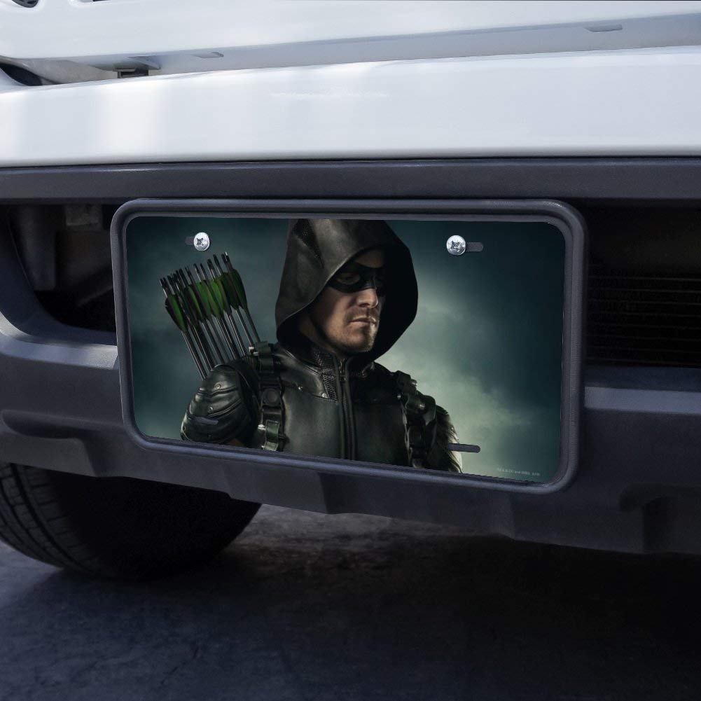 Arrow TV Series Character Art Novelty Metal Vanity License Plate - Perfect for Car Decoration, Room Decor & Fan Gifts