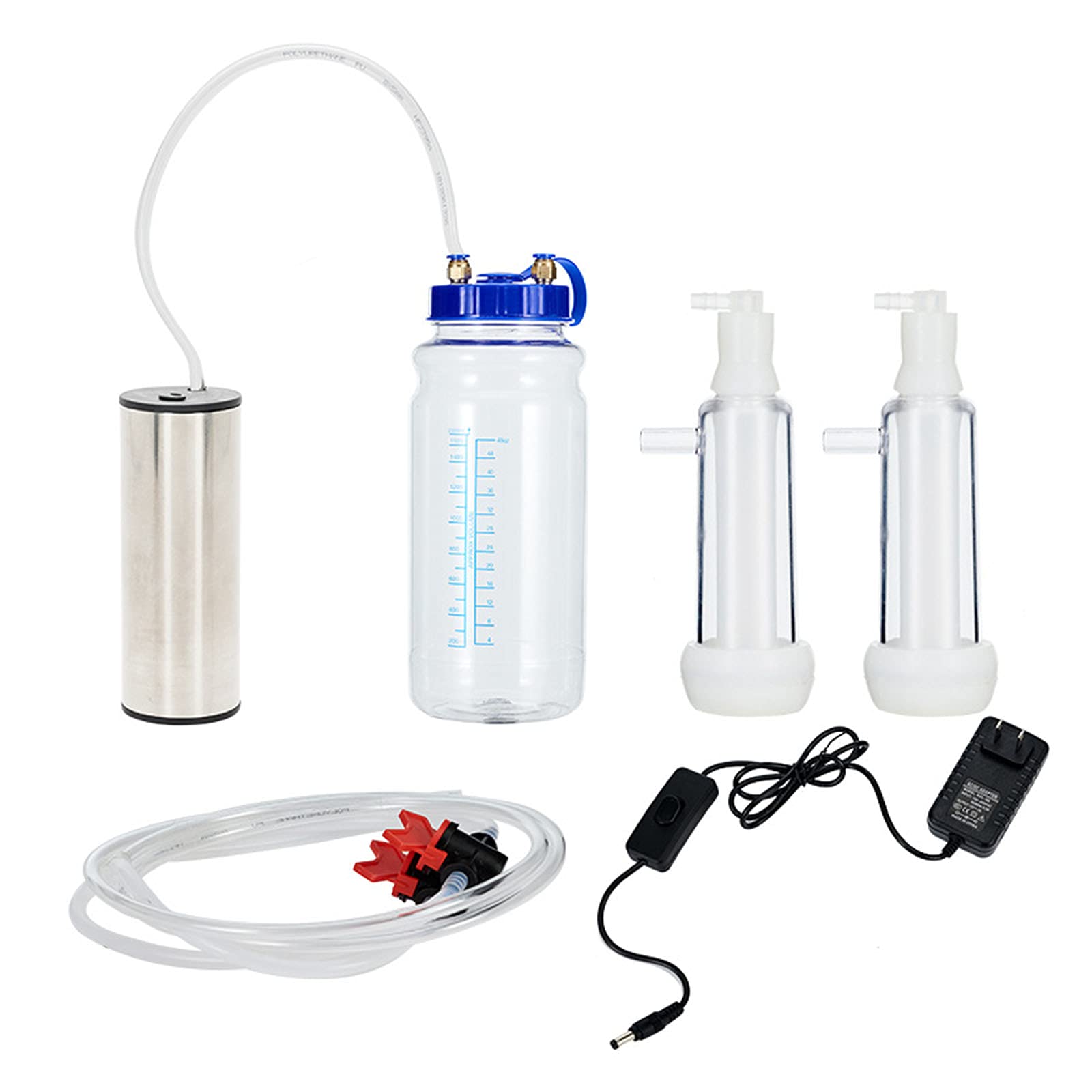 CHUANGRUN 2L Electric Milking Machine Kit for Sheep & Goats - Portable 100-240V Milker with Pump & Brush - Ideal for Small Farms, Homesteads, and Dairy Production