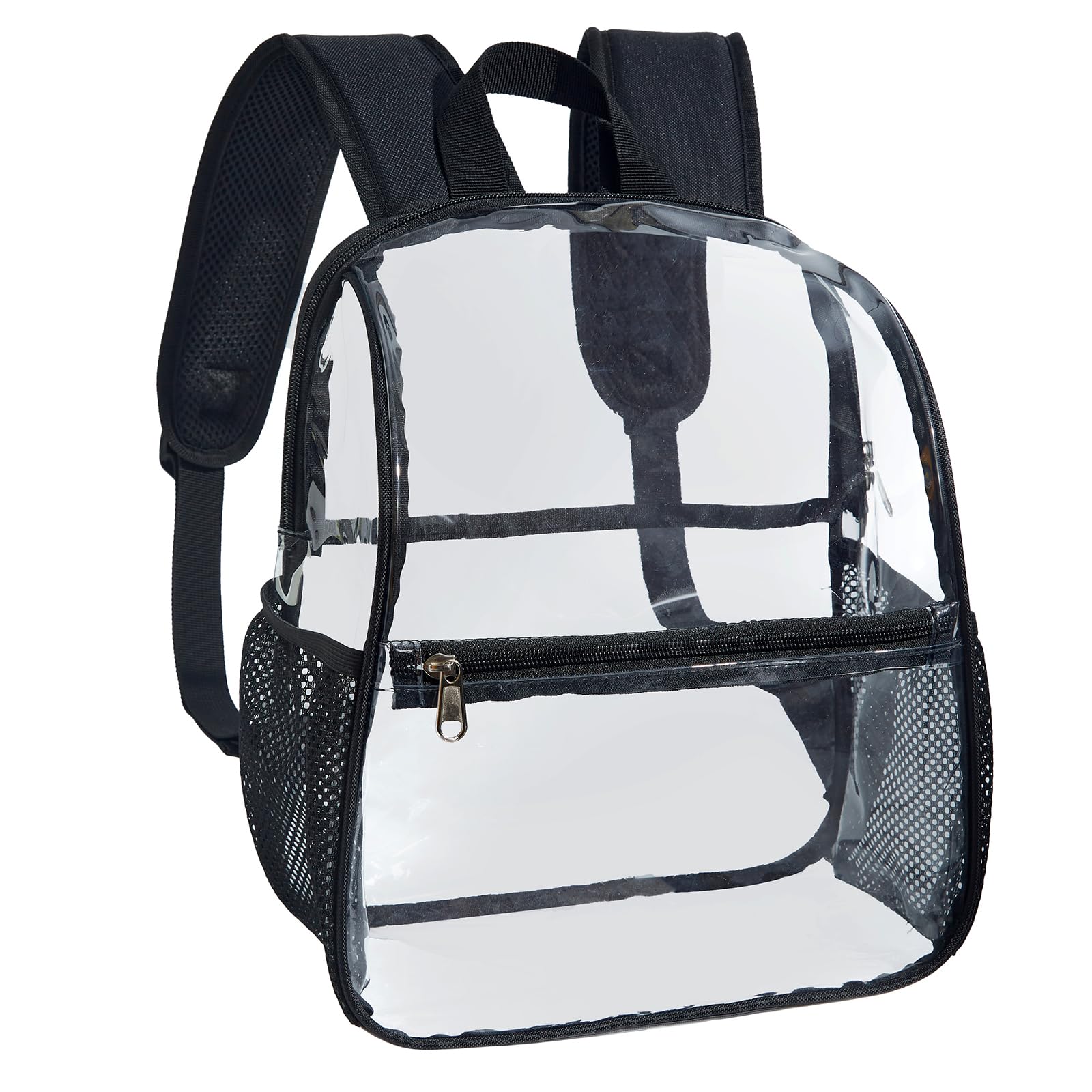 Clear Backpack Stadium Approved - Adjustable Straps See-Through Mini Backpack for Concerts, Sports Events, Work & Security Checks | Perfect for Stadium Entry, Travel & School Safety