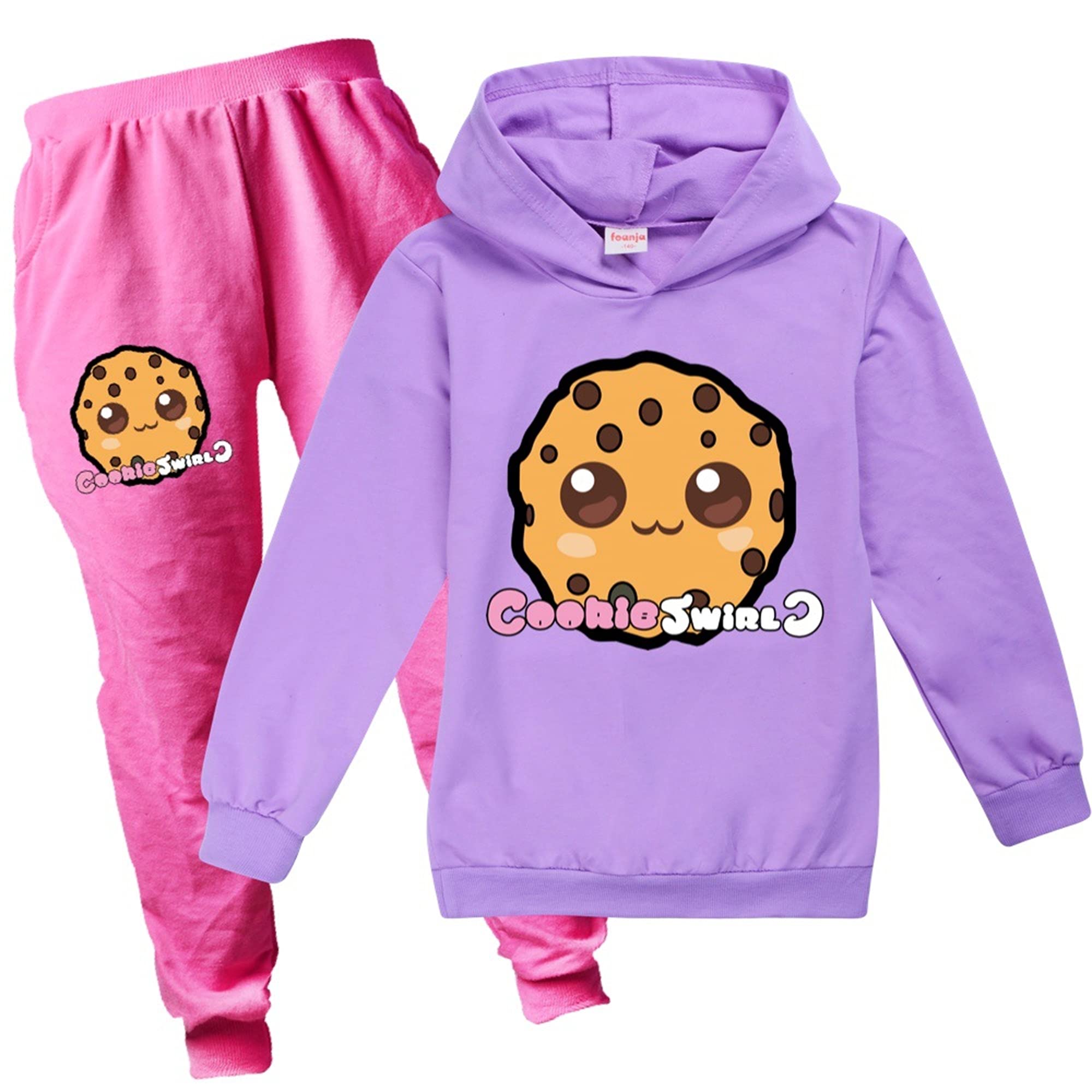 Cookie Swirl C Novelty 2-Piece Hoodie & Sweatpants Set for Boys & Girls - Cozy Kids Outfit for School, Playdates & Family Activities