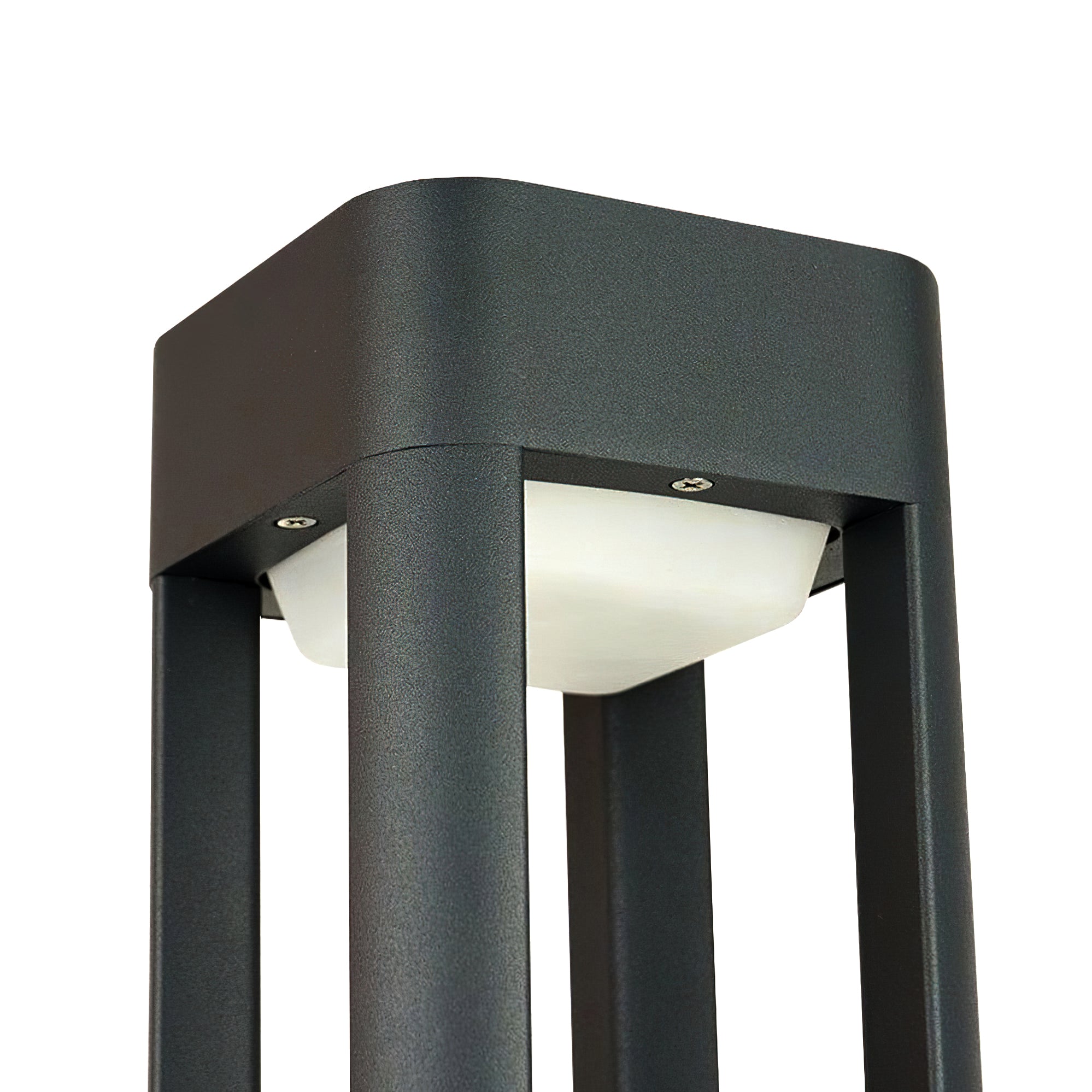 Modern Rectangular LED Garden Light - Outdoor Landscape Lighting for Pathways, Patios, and Gardens - Weatherproof Solar Powered Column Light for Home & Yard Decor