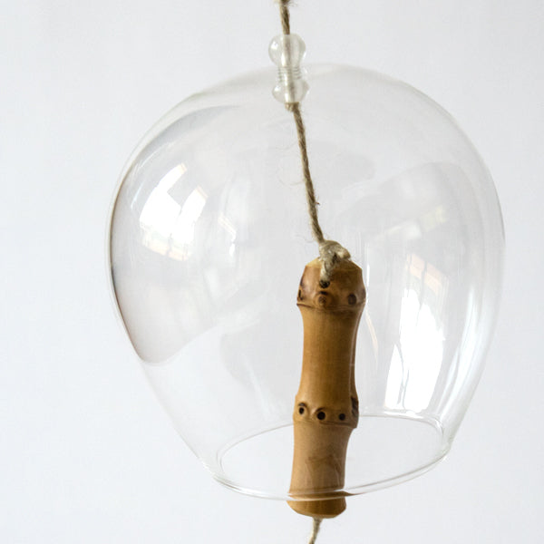 Authentic Kyoto Japanese Glass Wind Chime (Furin) - Handmade in Japan, Elegant Outdoor & Indoor Decor for Garden, Patio, Porch, and Home