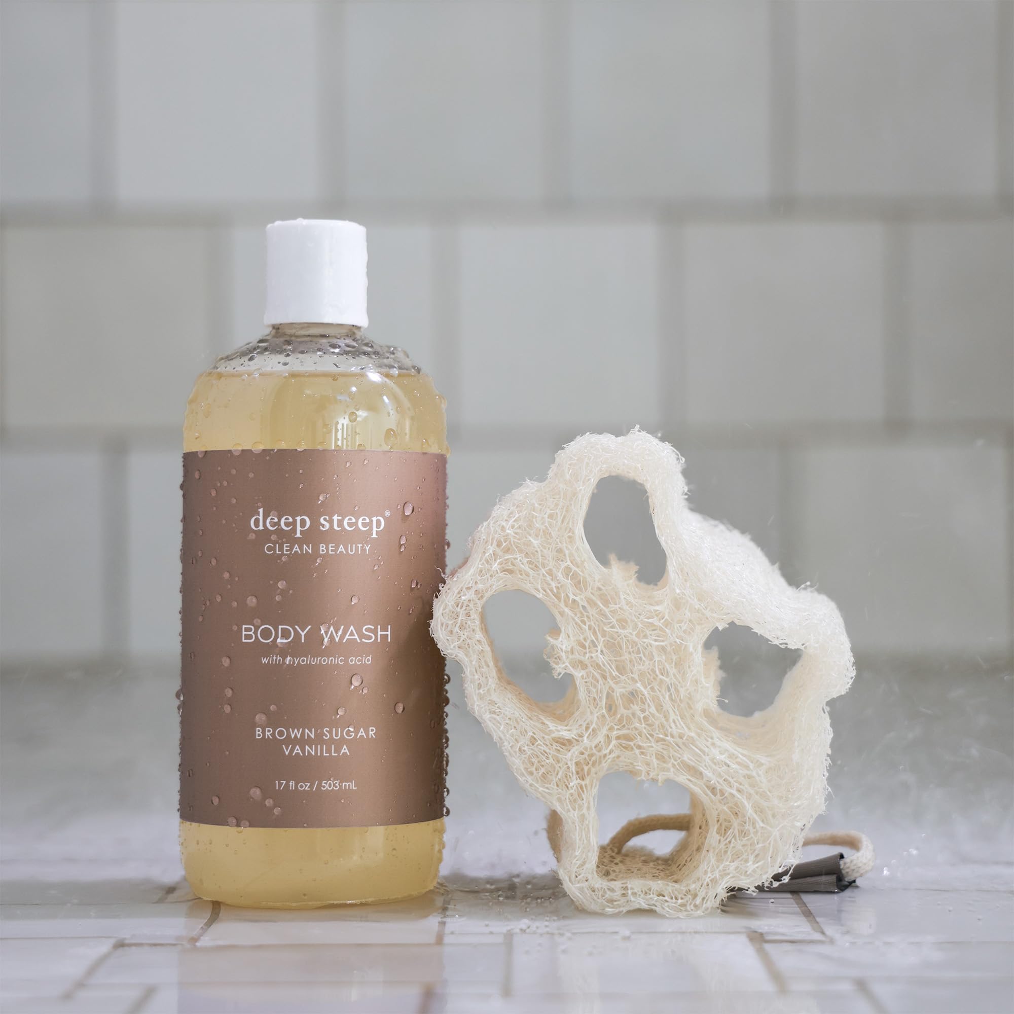 Deep Steep Moisturizing Body Wash - Brown Sugar Vanilla Scent, 17oz | Hydrating & Nourishing Shower Gel for Dry Skin | Perfect for Daily Relaxation & Self-Care Routine